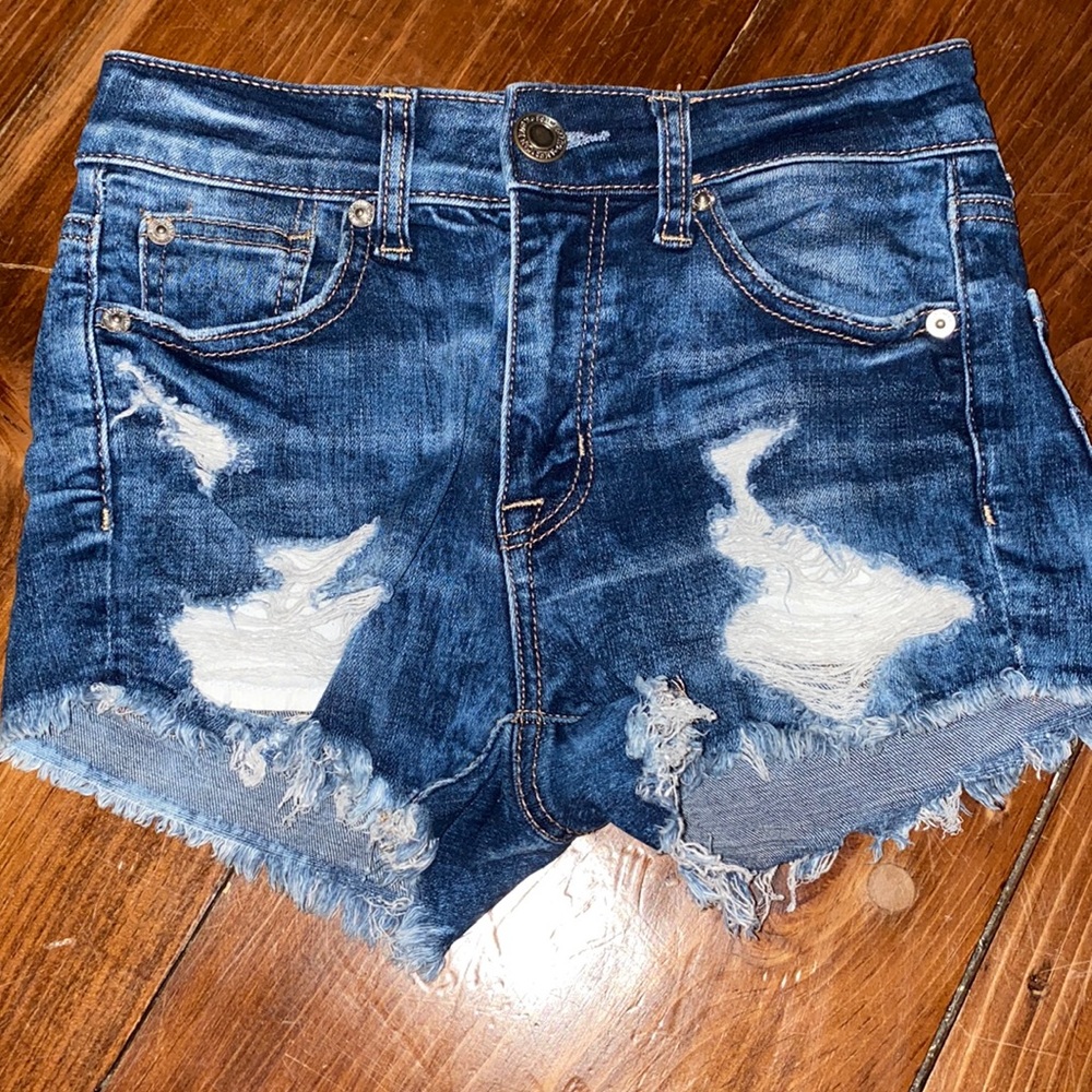 American eagle dark wash shorts